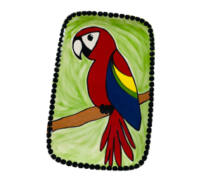Wichita Scarlet Macaw Plate