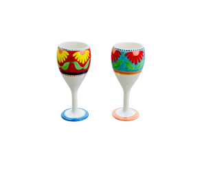 Wichita Floral Wine Glass Set